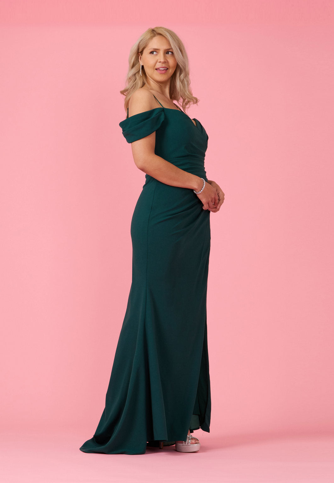 Long Formal Off The Shoulder Wrap Evening Dress Wholesale