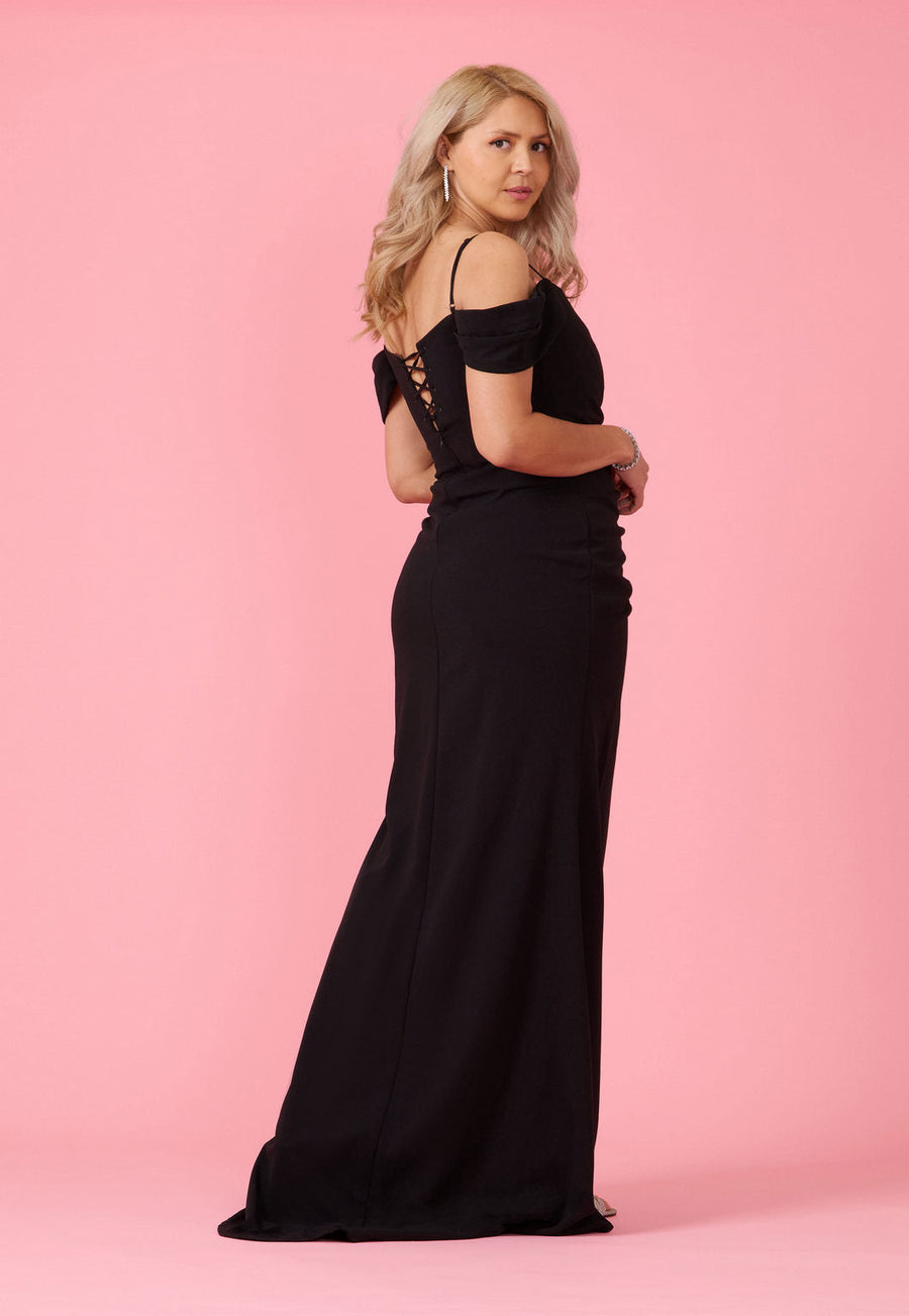 Long Formal Off The Shoulder Wrap Evening Dress Wholesale