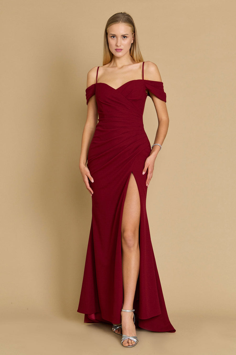 Long Formal Off The Shoulder Wrap Evening Dress Wholesale