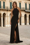 Long Fitted Open Back Jersey Prom Dress Wholesale