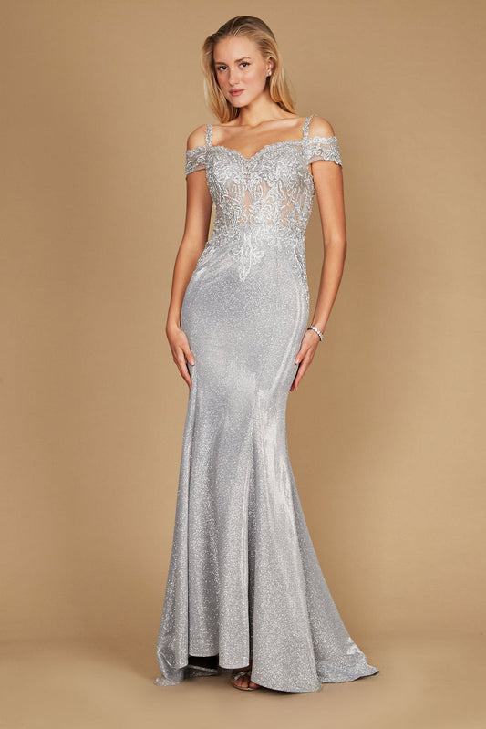Long Off Shoulder Lace Formal Evening Dress Wholesale