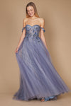 Long Strapless Floral Off Shoulder Formal Prom Dress Wholesale