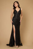 Formal Dresses Long Hand Beaded Couture Sequin Formal Dress Black