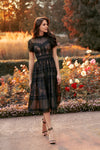 Midi Lace Formal Black Cocktail Dress Wholesale