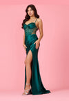Long Beaded Formal Corset Prom Dress Wholesale