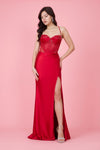 Long Beaded Formal Corset Prom Dress Wholesale