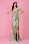 Long Beaded Formal Corset Prom Dress Wholesale