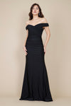 Long Stretch Formal Off Shoulder Dress Wholesale