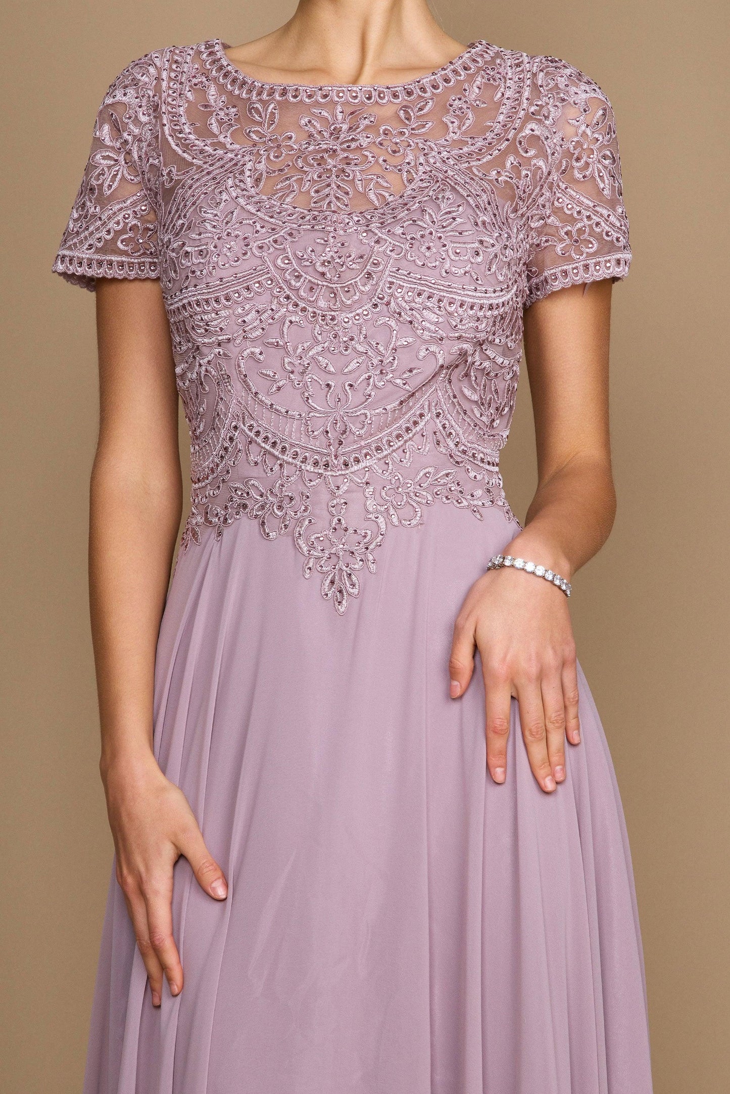 Short Sleeve Formal Mother of the Bride Dress Wholesale
