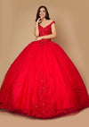 Quinceniera Dresses Long Sweet 16 Quinceanera Ball Gown Red