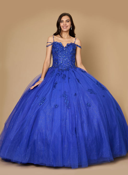Long Quinceanera Dress Glitter Ball Gown Wholesale