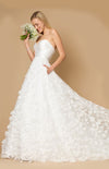 Long Strapless Embroidery Wedding Dress Wholesale
