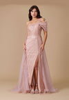 Long Couture Hand Beaded Cold Shoulder Formal Wholesale Dress