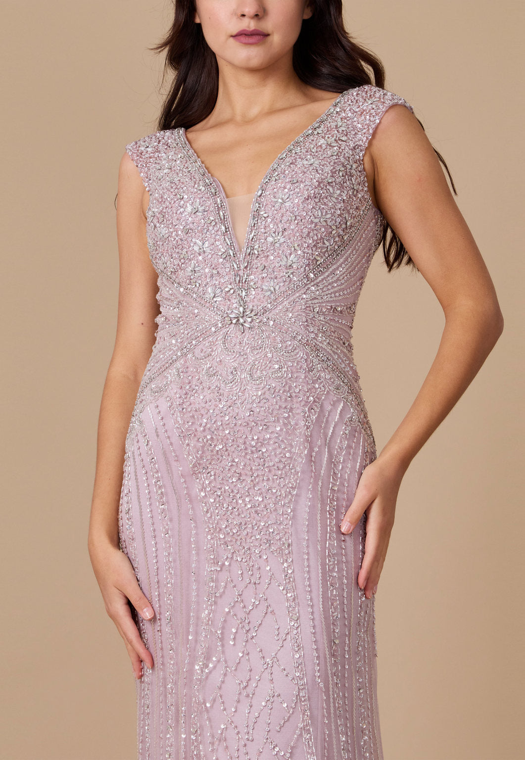 Fully Beaded Long Couture Formal Evening Dress Wholesale
