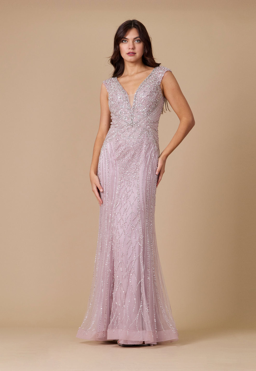 Fully Beaded Long Couture Formal Evening Dress Wholesale
