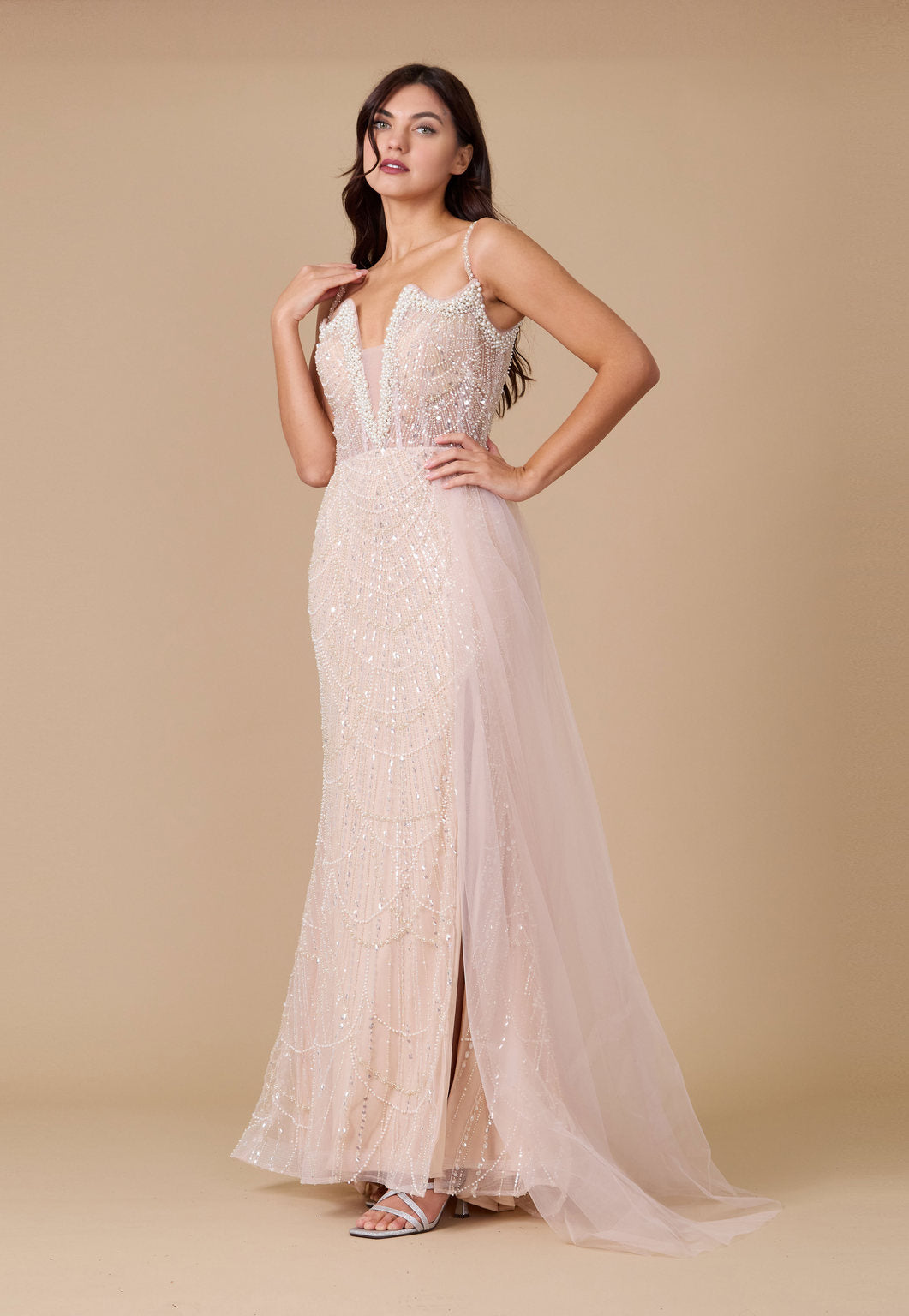 Corset Hand Beaded Couture Formal Dress Wholesale