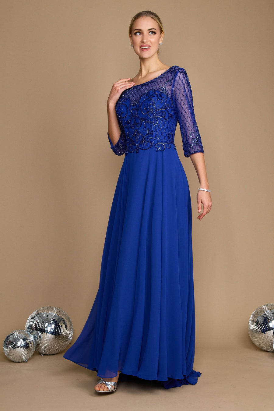 Long Sleeve Hand Beaded Mother of The Bride Dress Wholesale