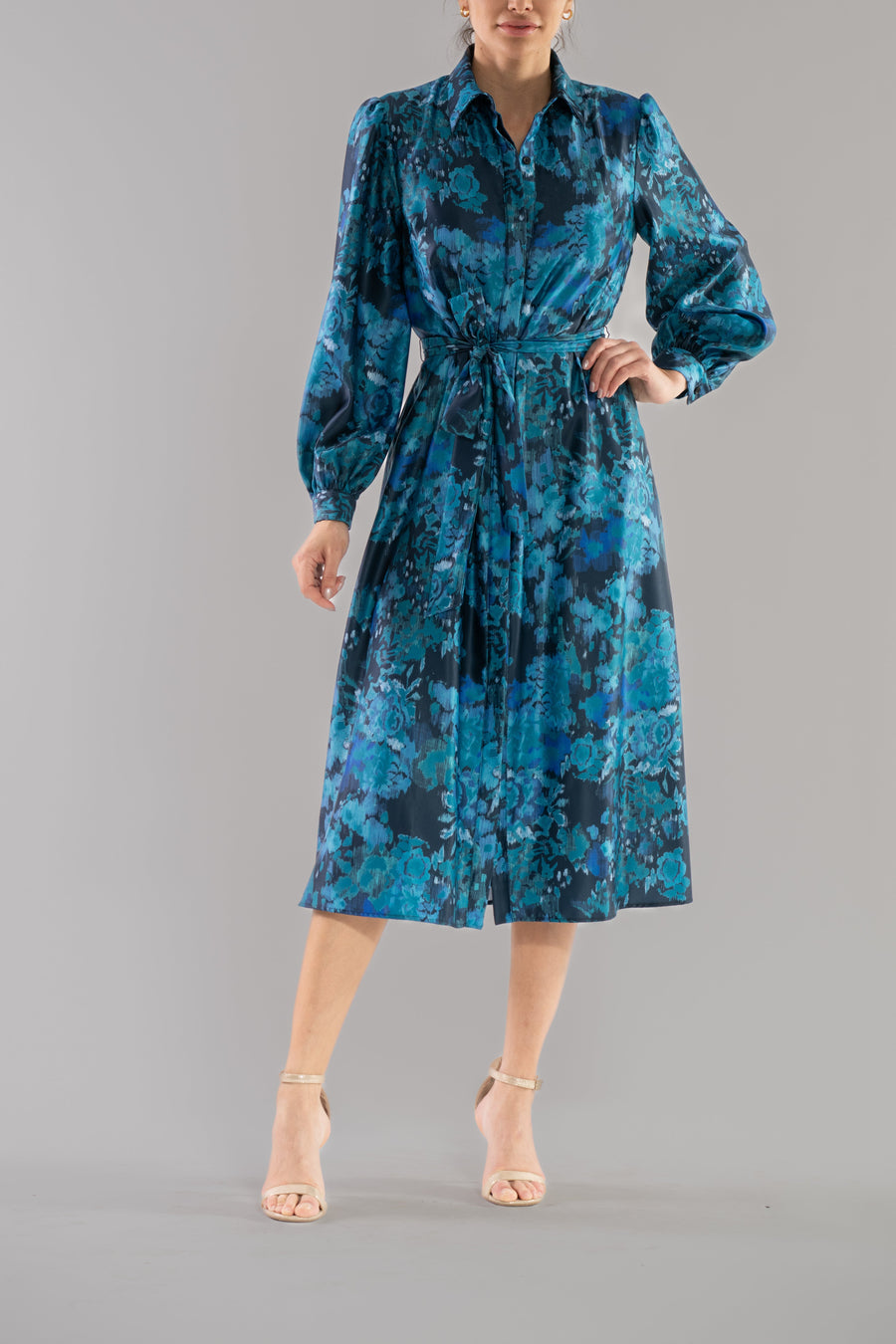 Donna Ricco DR53002 Navy Multi front view