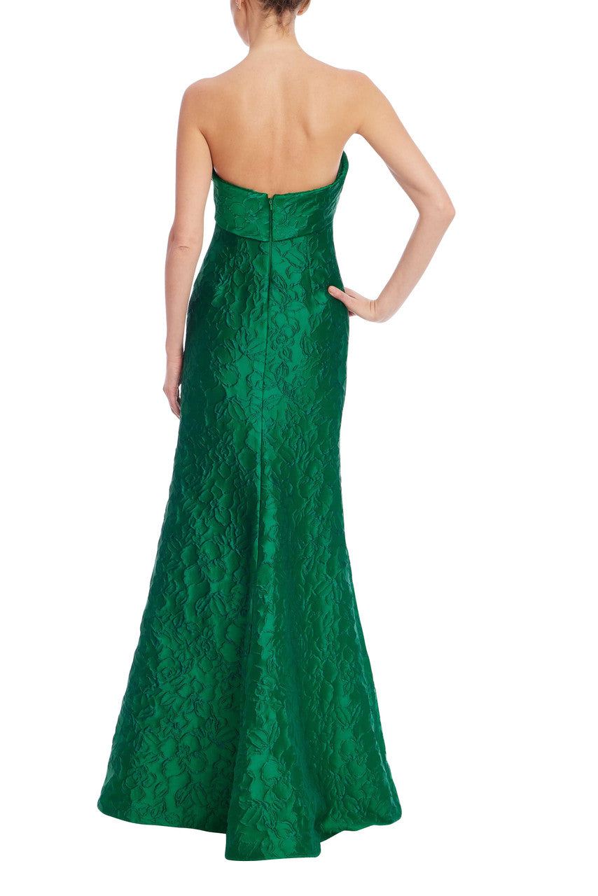 Strapless Floor-Length Floral Jacquard Formal Mermaid Gown Badgley Mischka EG4572