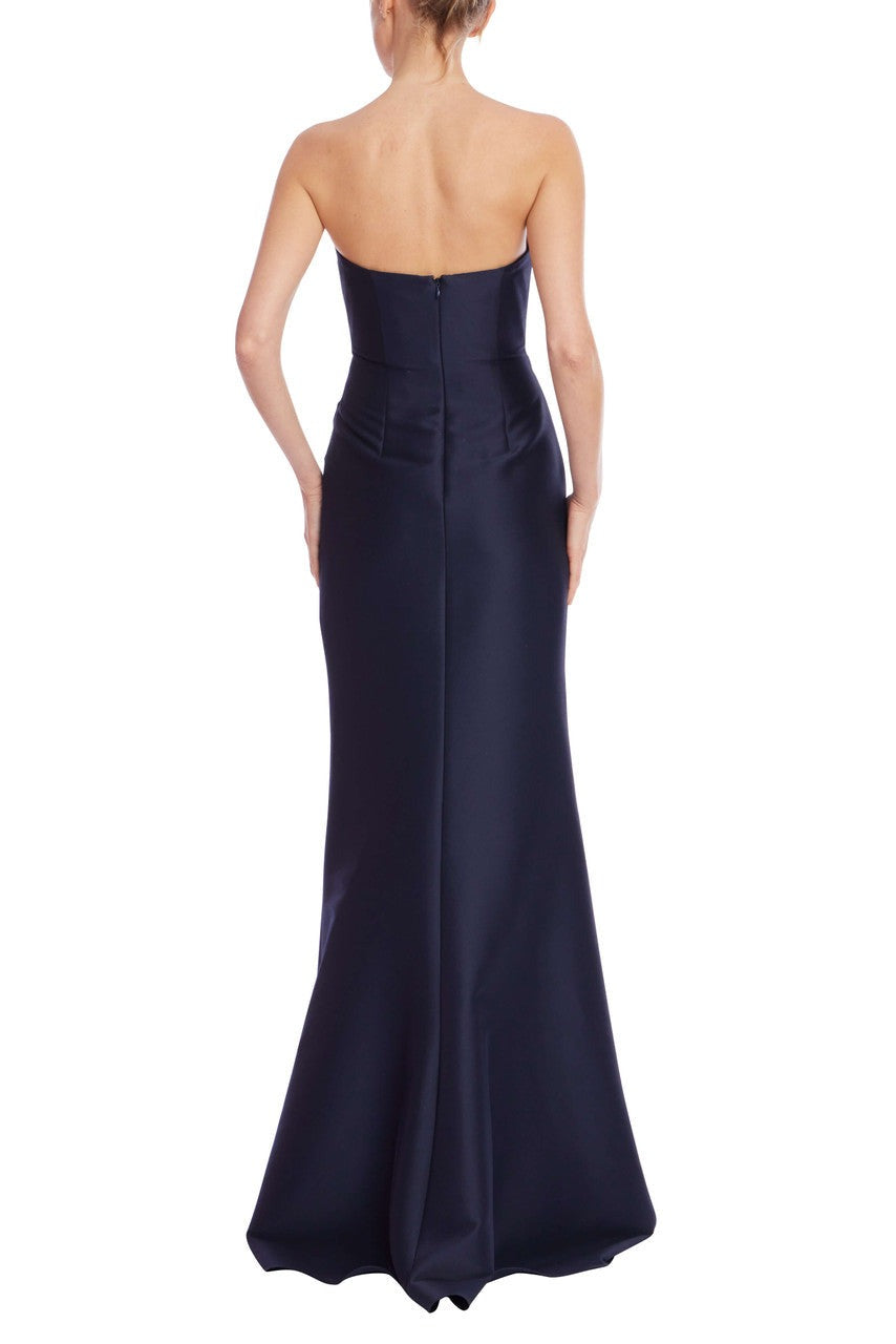 Badgley Mischka Strapless Ruched Mikado Trumpet Gown EG4651 Wholesale