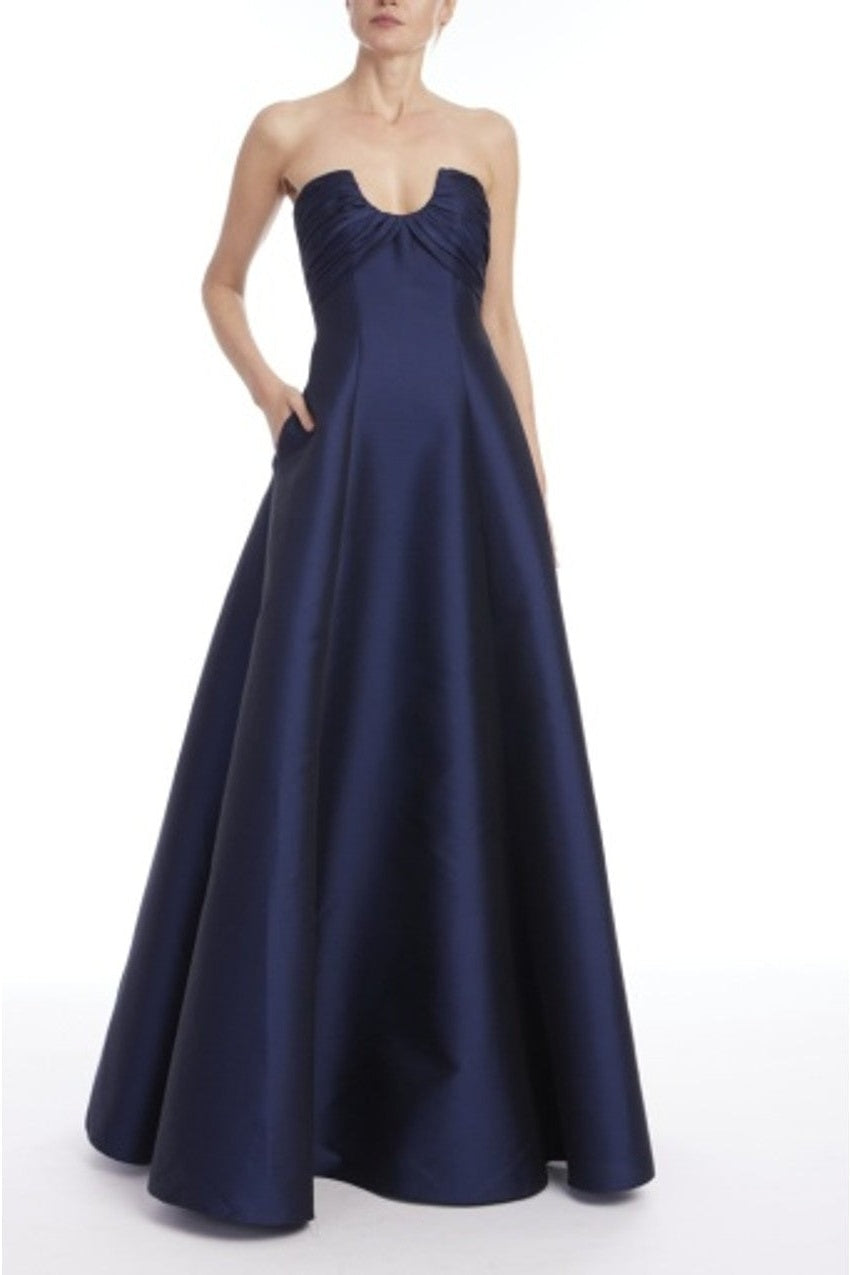 Badgley Mischka Strapless Mikado A-Line Ball Gown with Pockets EG4661 Wholesale