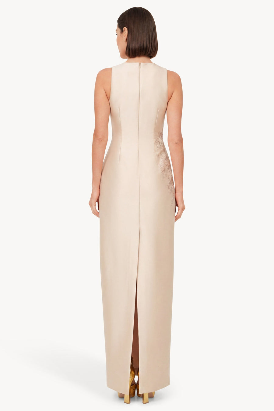 Beaded Applique Sleeveless Column Gown Badgley Mischka EG5104 Wholesale