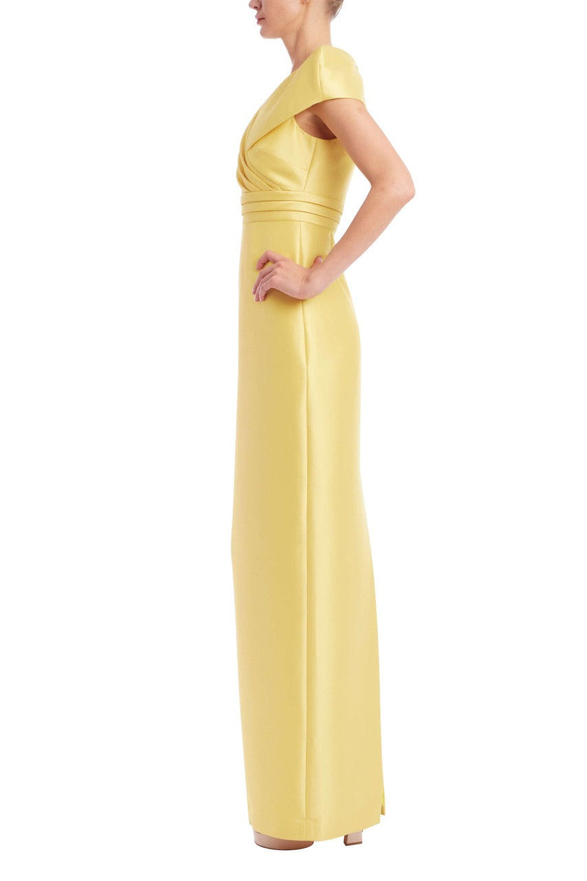 Faux Wrap Mikado Column Gown Badgley Mischka EG5138 Wholesale