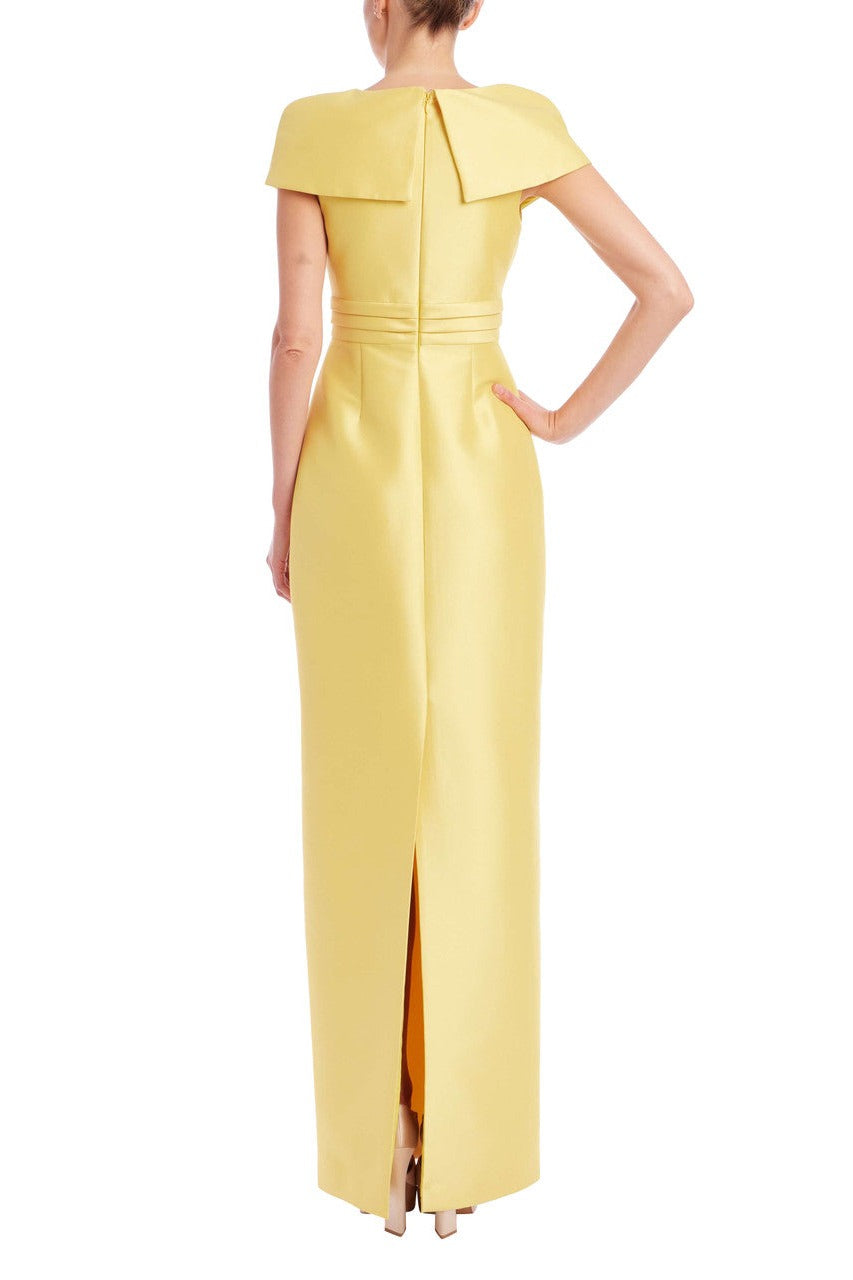 Faux Wrap Mikado Column Gown Badgley Mischka EG5138 Wholesale