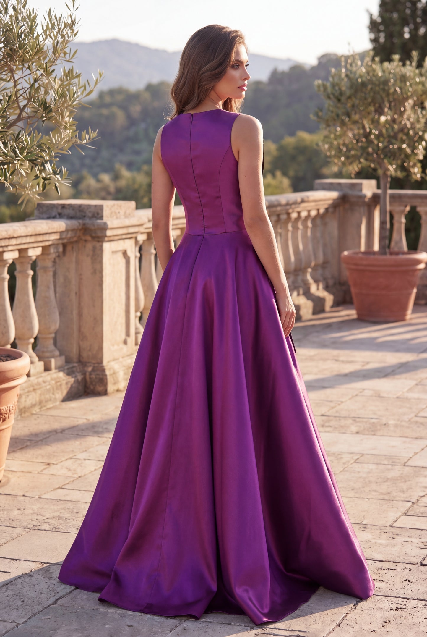 Long Formal Ball Gown with Statement Bow Wholesale