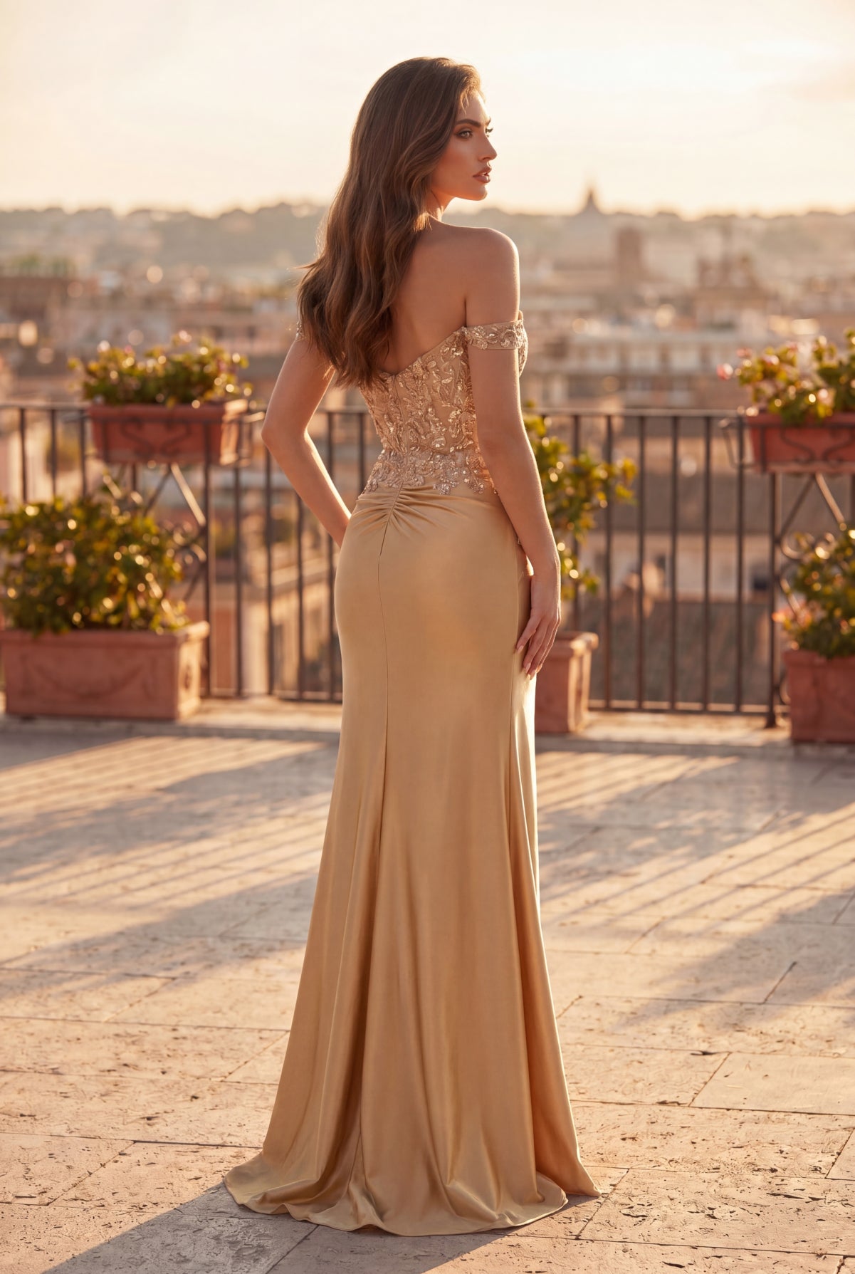 Off Shoulder Corset Formal Evening Dress Wholesale