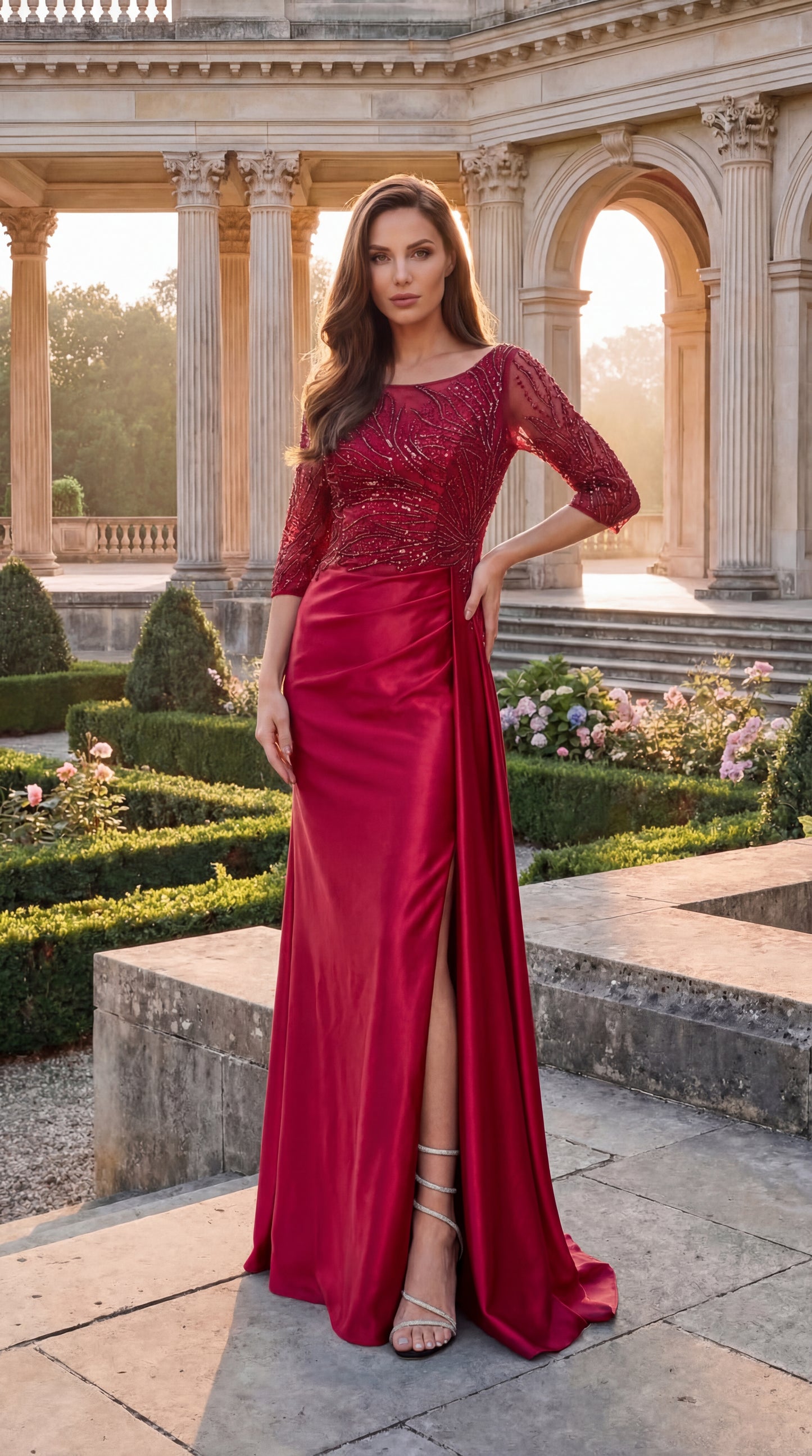 Long Sleeve Formal Mother Of The Bride Dress Wholesale