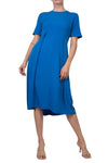 Cocktail Dresses Pleated High Low Cocktail Dress Blue