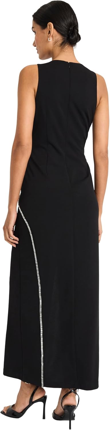 Maggy London Crystal Trimmed Keyhole Slit Maxi Gown G6323M Wholesale