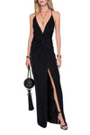 Prom Dresses Long Formal Fitted Slit Prom Dress Wholesale Black