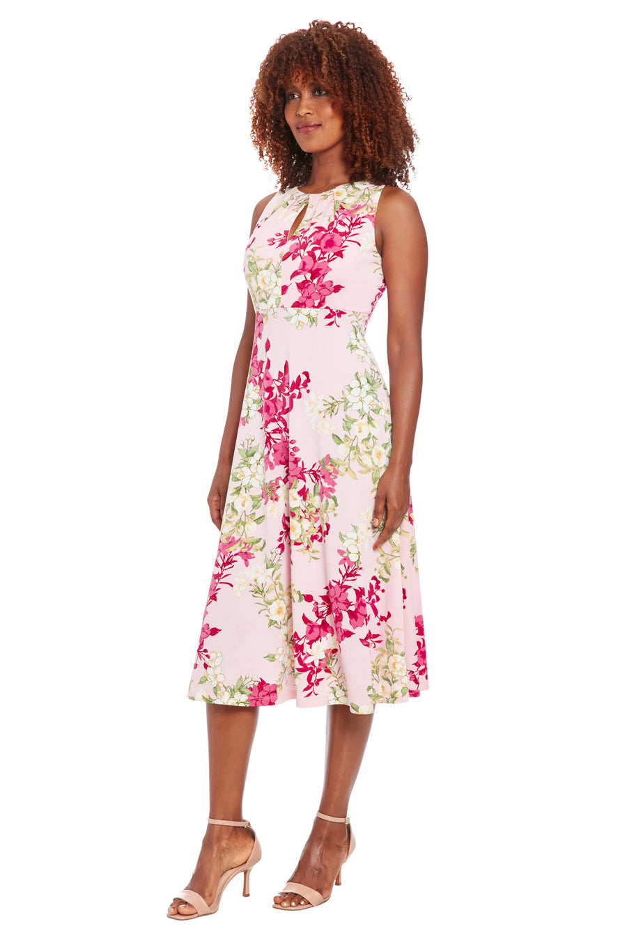 London Times Short Sleeve Ruffle Wrap Dress T4470M Wholesale
