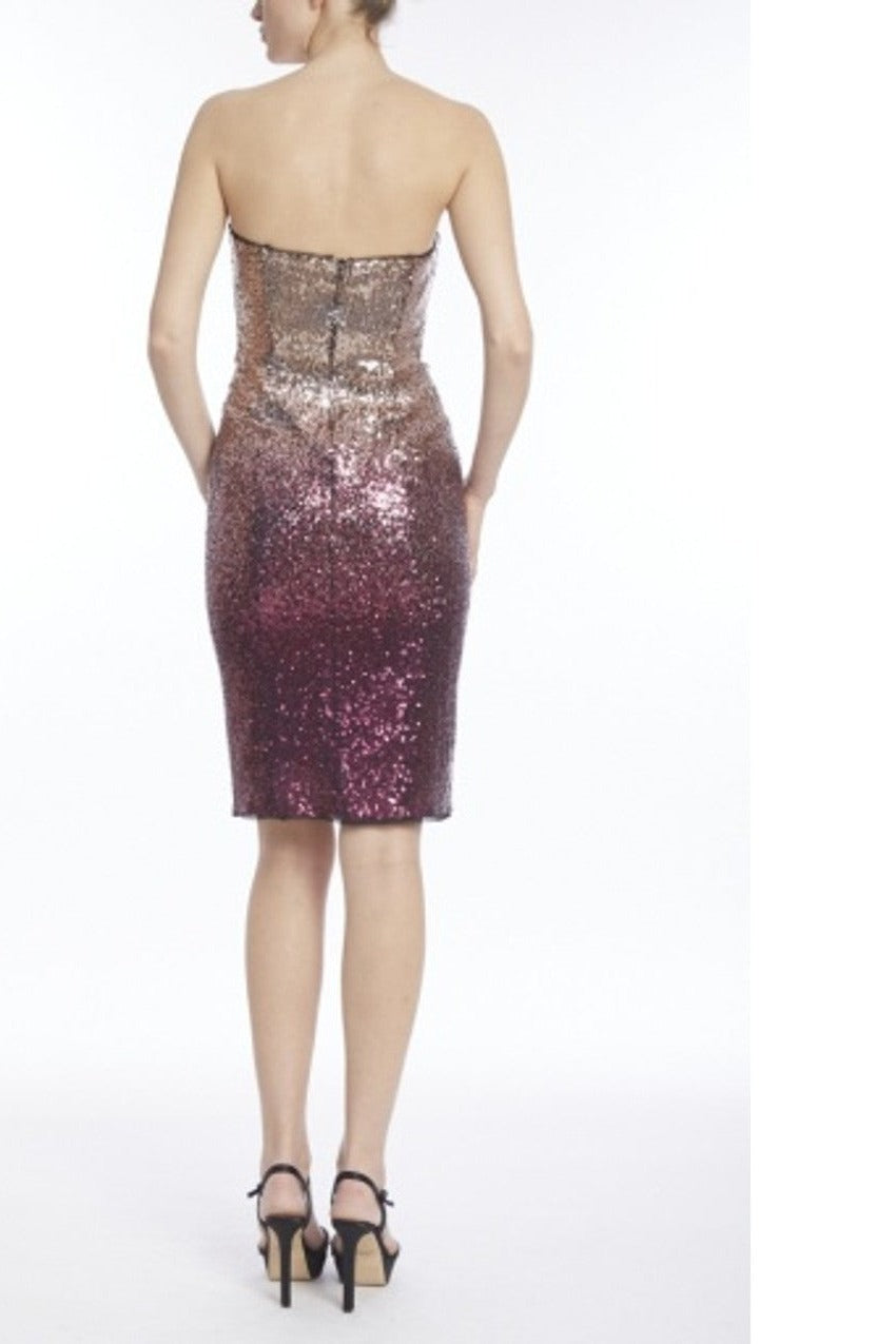 Strapless Ombre Sequin Mini Dress Jewel by Badgley Mischka J0005 Wholesale