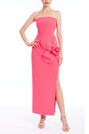 Strapless 3D Flower Column Gown Jewel by Badgley Mischka J0399 Wholesale