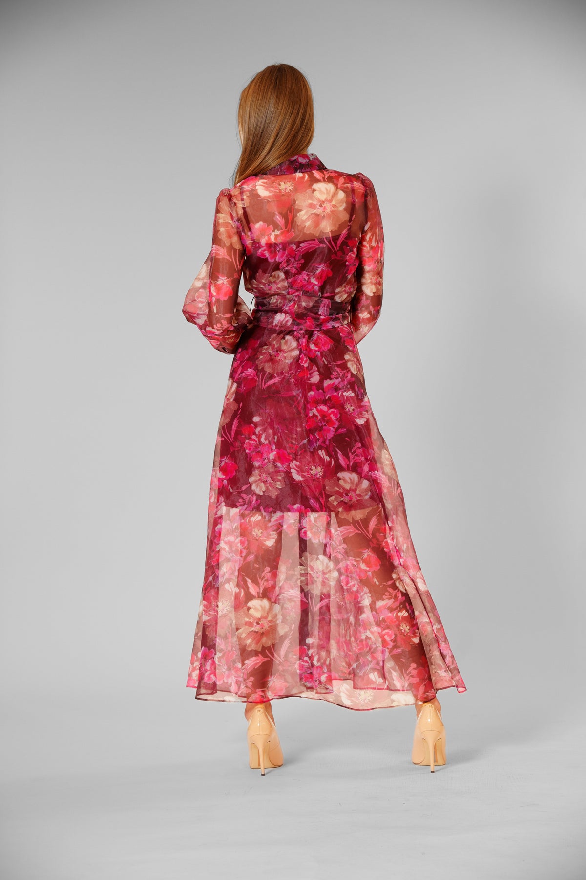 Julia Jordan JJ41164 Burgundy Multi back view