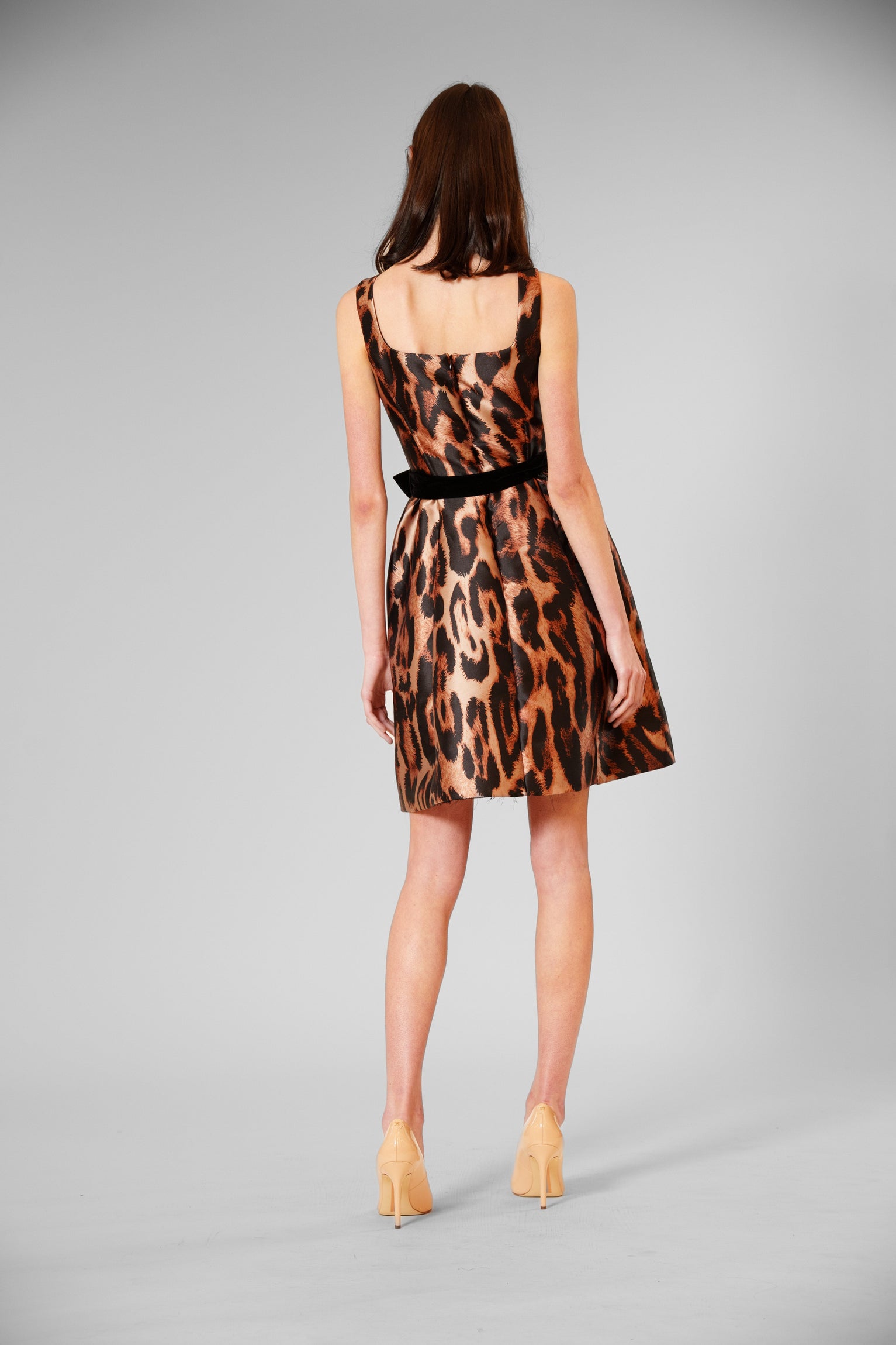 Leopard Print Cocktail Dress with Velvet Sash Julia Jordan JJ41481 Wholesale
