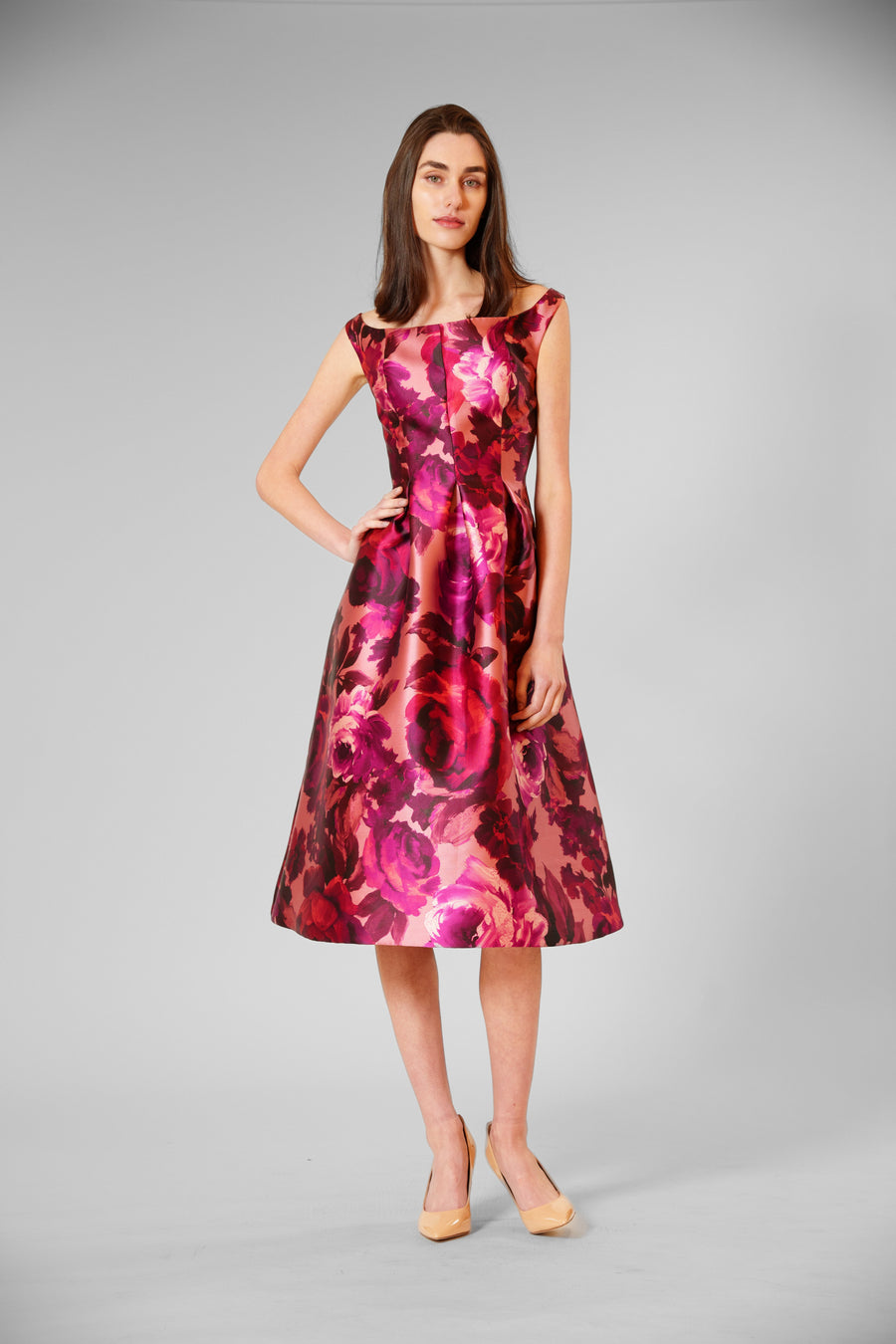 Floral Boat Neck A-Line Evening Dress Julia Jordan JJ41516 Wholesale