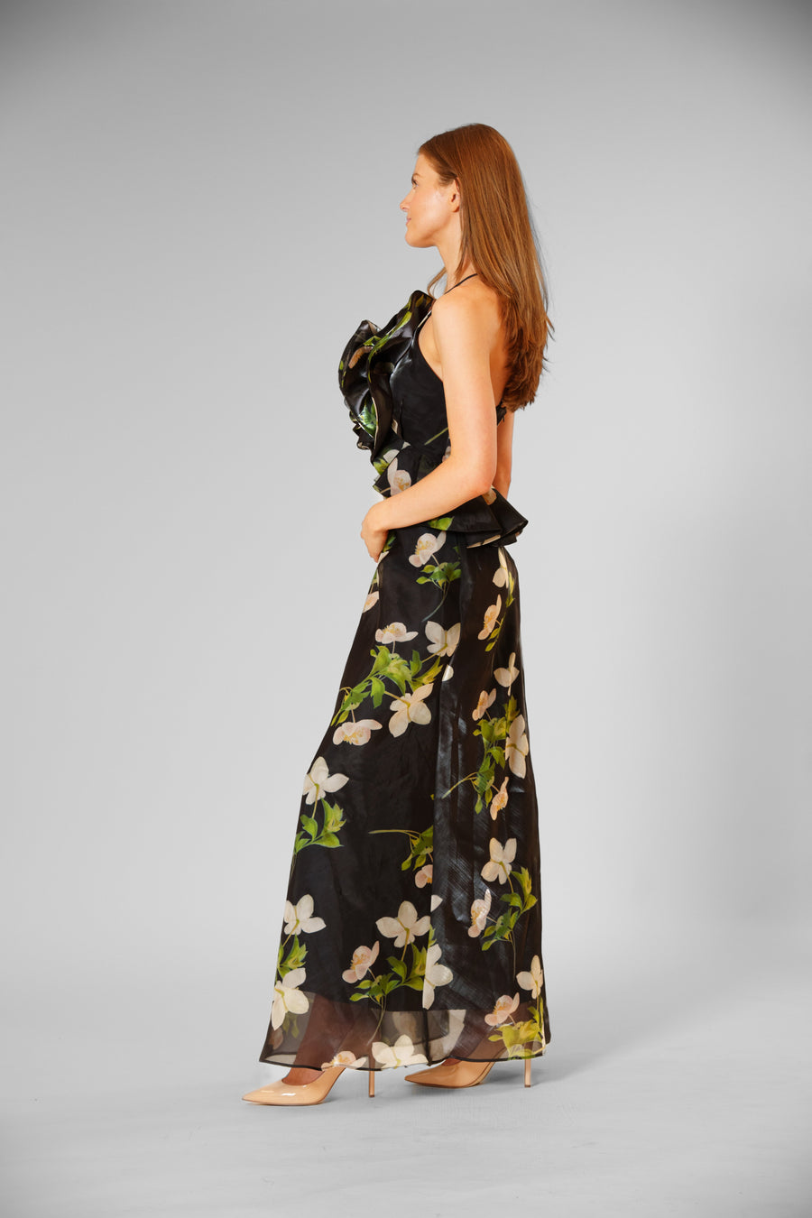 Sleeveless Organza Rosette Detail Gown Julia Jordan JJ41605 Wholesale
