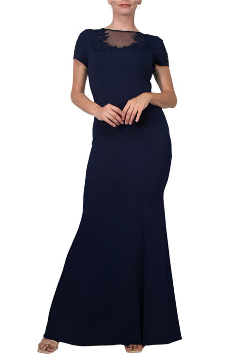 Formal Dresses Fitted Long Formal Evening Dress Navy