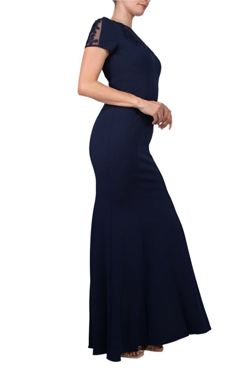 Formal Dresses Fitted Long Formal Evening Dress Navy