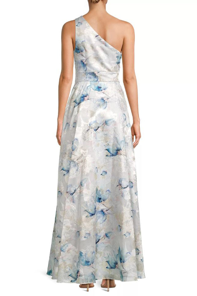 Formal Dresses Formal Long A Line Floral Print Evening Dress Blue Multi