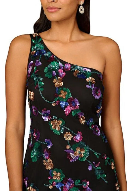 Formal Dresses Beaded Long Formal Mermaid Evening Dress Black Multi