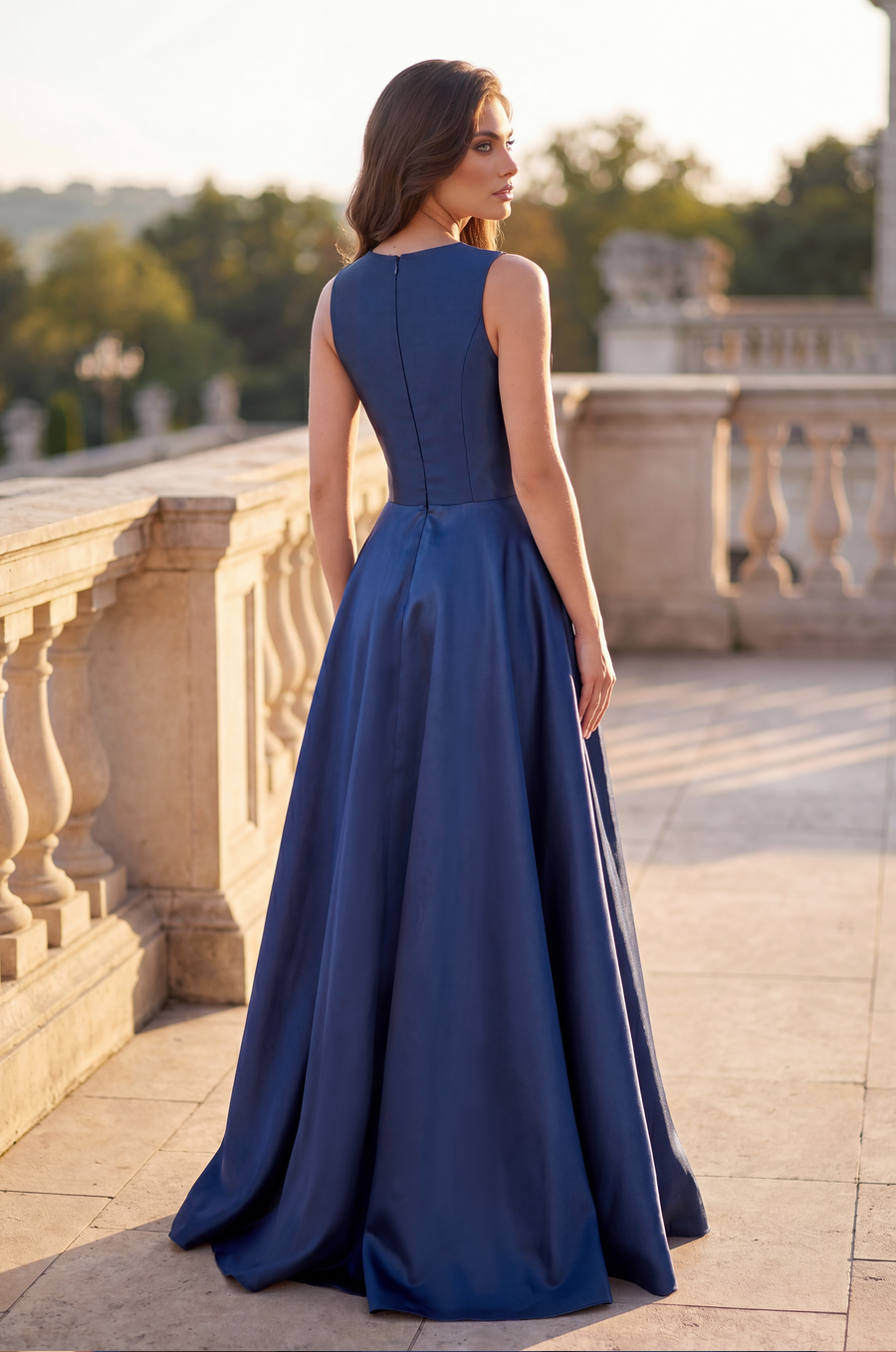 Long Formal Ball Gown with Statement Bow Wholesale