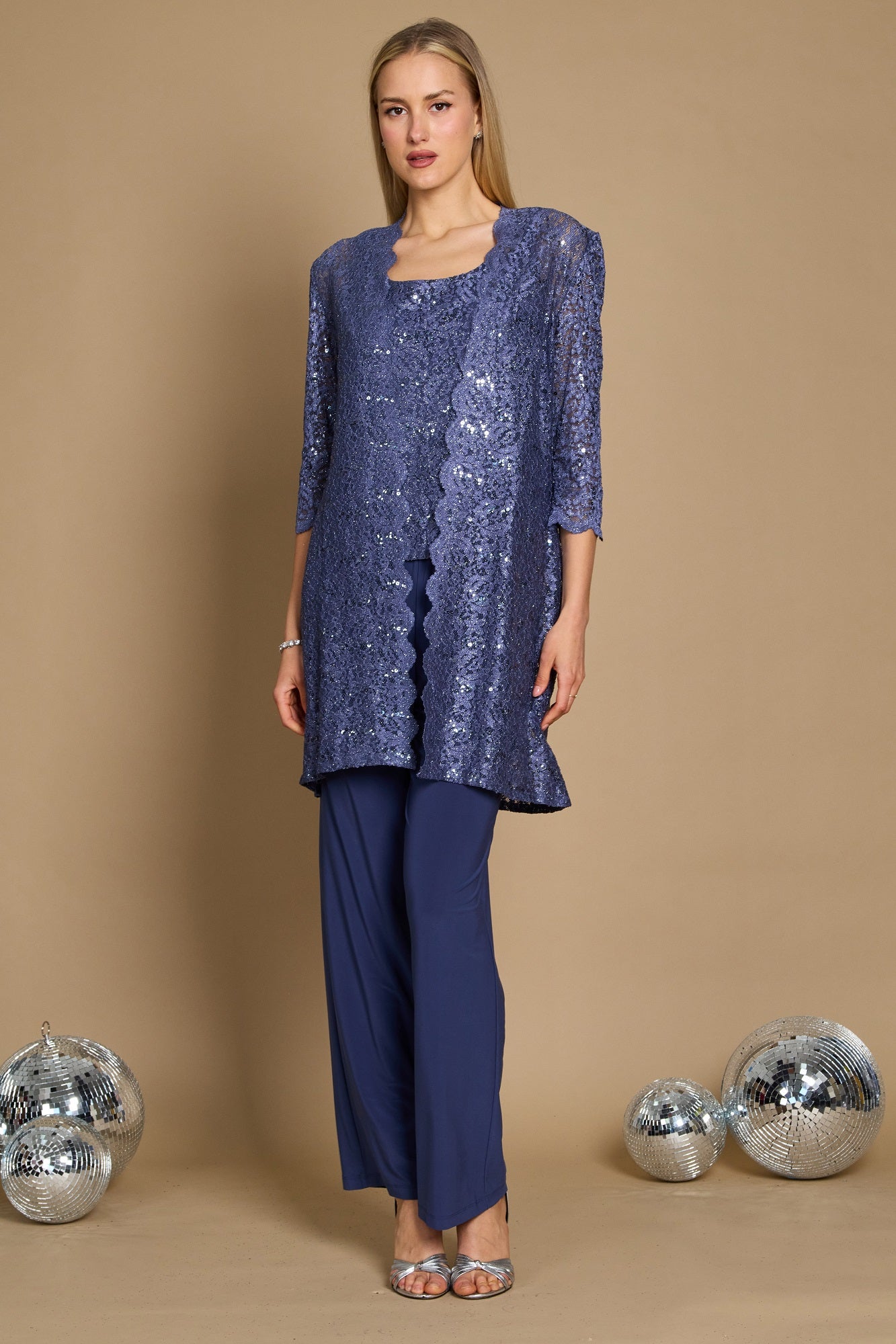R&M Richards RM1993 Mother of the Bride Long Jacket Pant Suit Wholesale