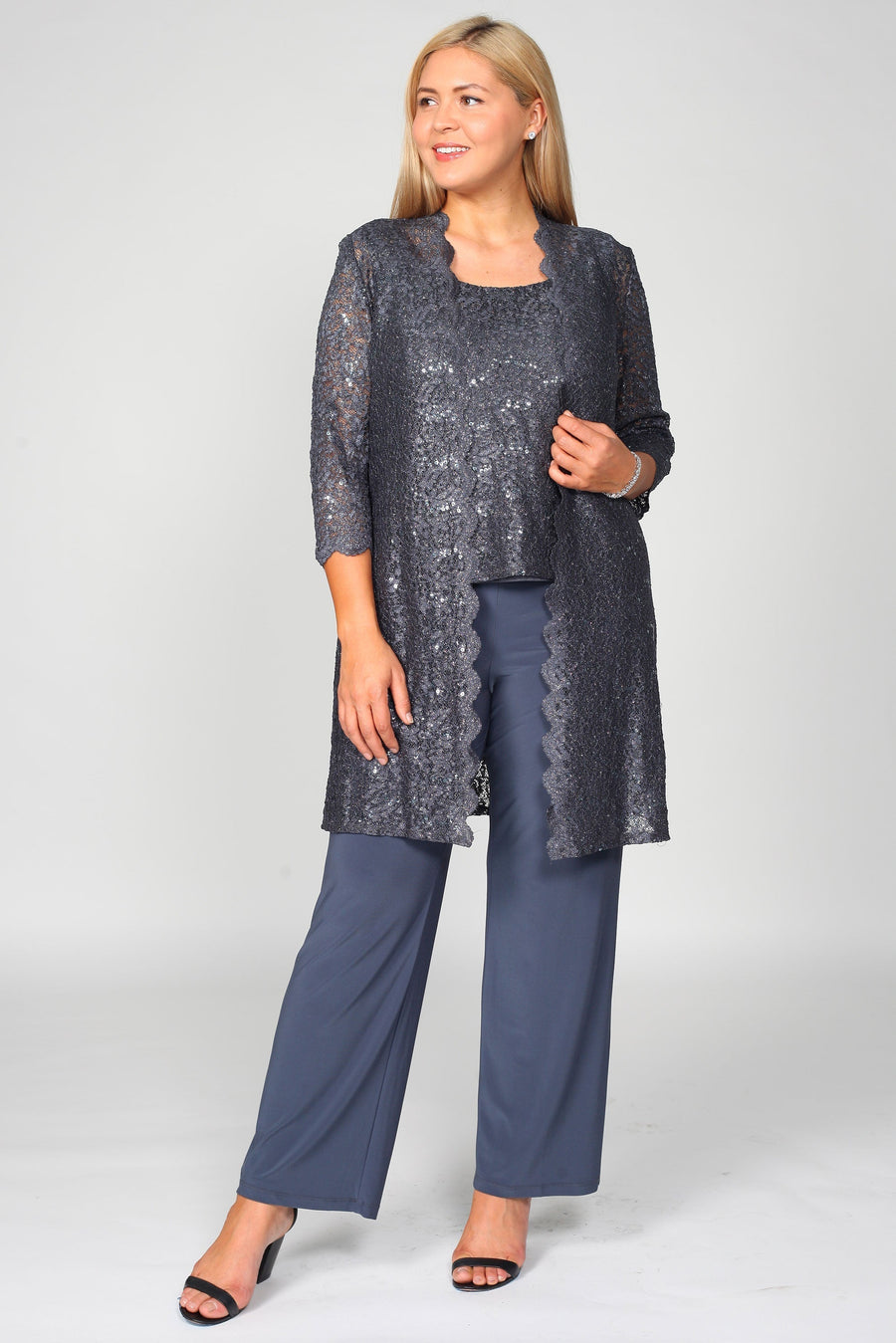R&M Richards RM1993 Mother of the Bride Long Jacket Pant Suit Wholesale