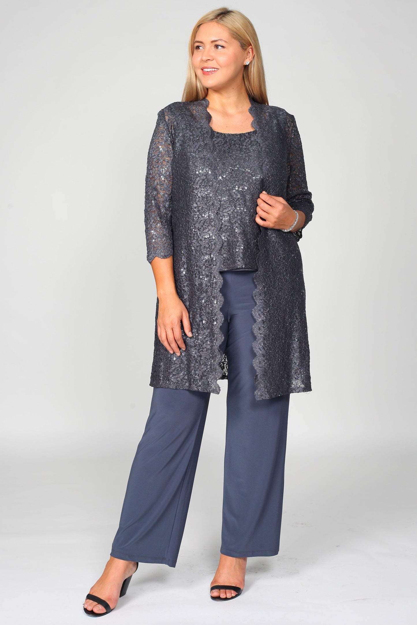 R&M Richards RM1993 Mother of the Bride Long Jacket Pant Suit Wholesale