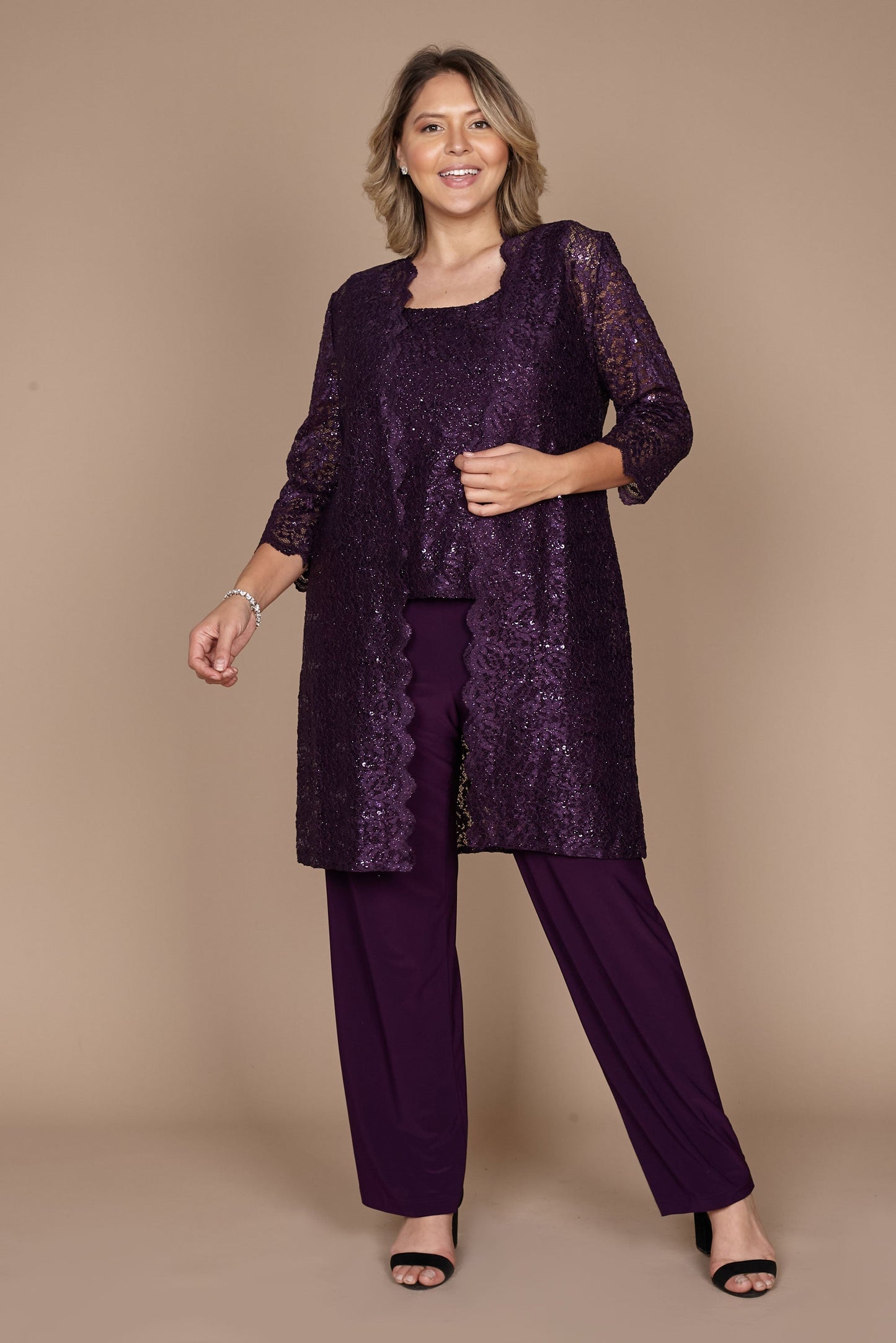 R&M Richards RM1993 Mother of the Bride Long Jacket Pant Suit Wholesale